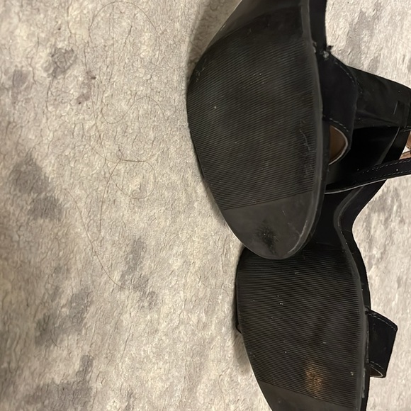 Medina Black Velvet Strappy Platform Heels - Picture 3 of 3